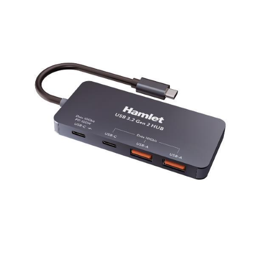 HAMLET HUB 4 PORTE USB-A + USB-C + PD100W